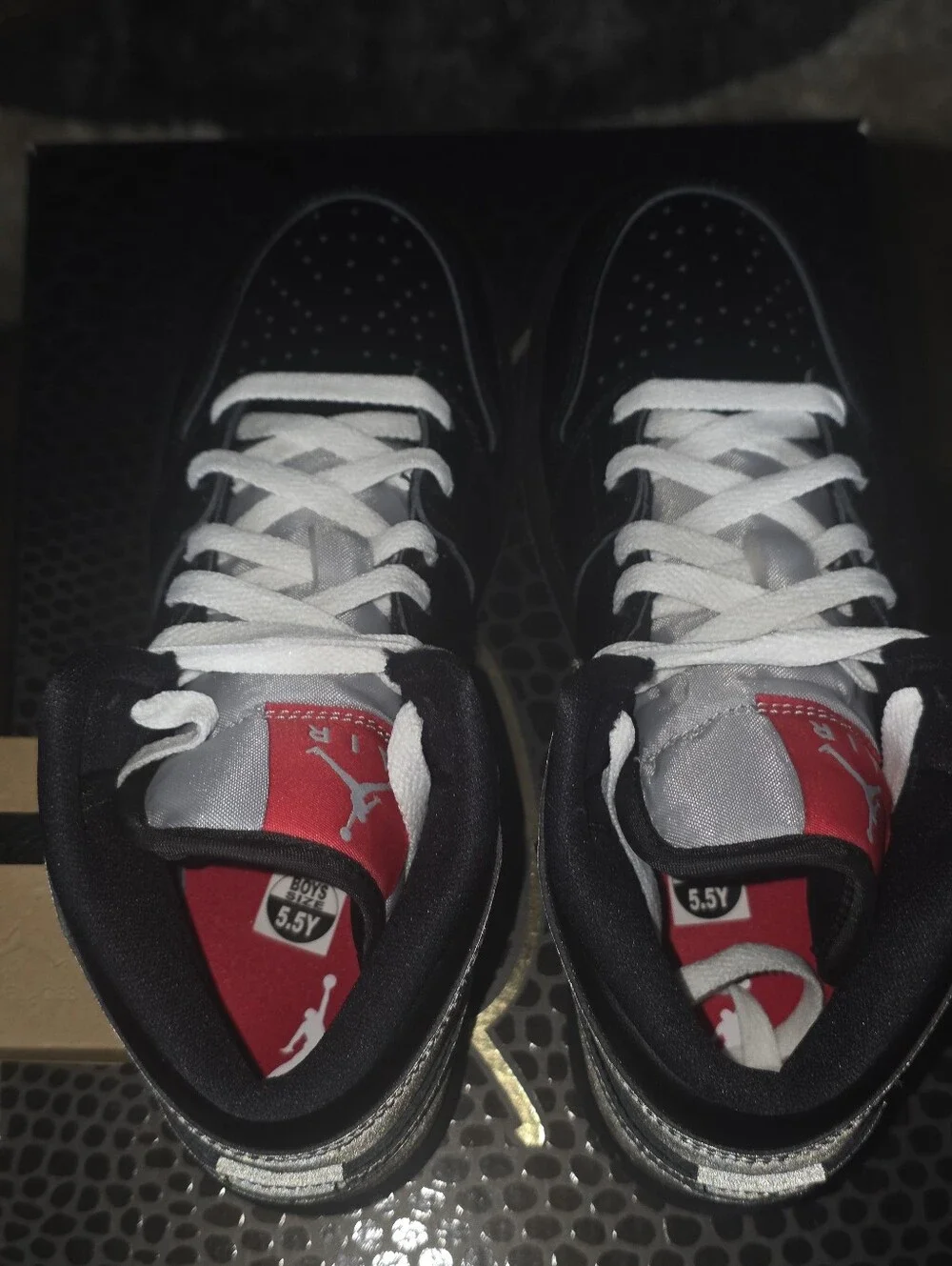 Nike Air Jordan 1 Mid SE Black Metallic Reimagined GS